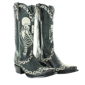 Old Gringo Skeleton Selfie Boots